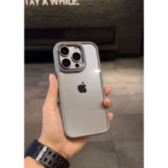 iPhone Kristal Şeffaf Kılıf - Titanyum