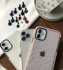 iPhone Renkli Metal Lens Koruyucu - Derin Mor
