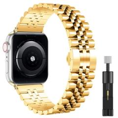 Apple Watch  Rolex Çelik Loop Kordon - Altın Gold