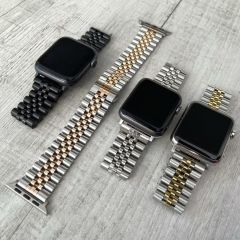 Apple Watch Rolex Çelik Loop Kordon - Siyah