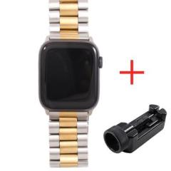Apple Watch Çelik Loop Kordon - Gümüş/Gold