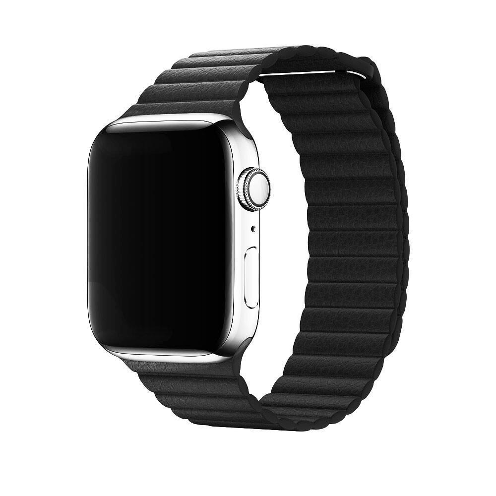 Apple Watch Deri Loop Kordon - Siyah