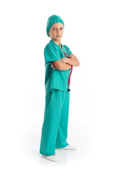 Çocuk Doktor Kostümü Yeşil
