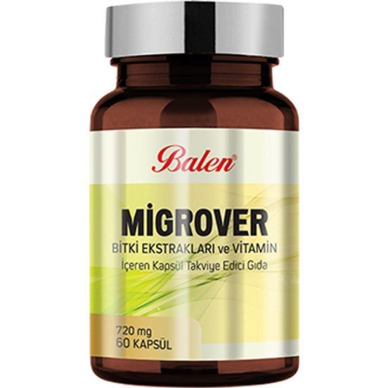 Balen Migrover Bitki Ekstraktları ve Vitamin İçeren 720mg 60 Kapsül