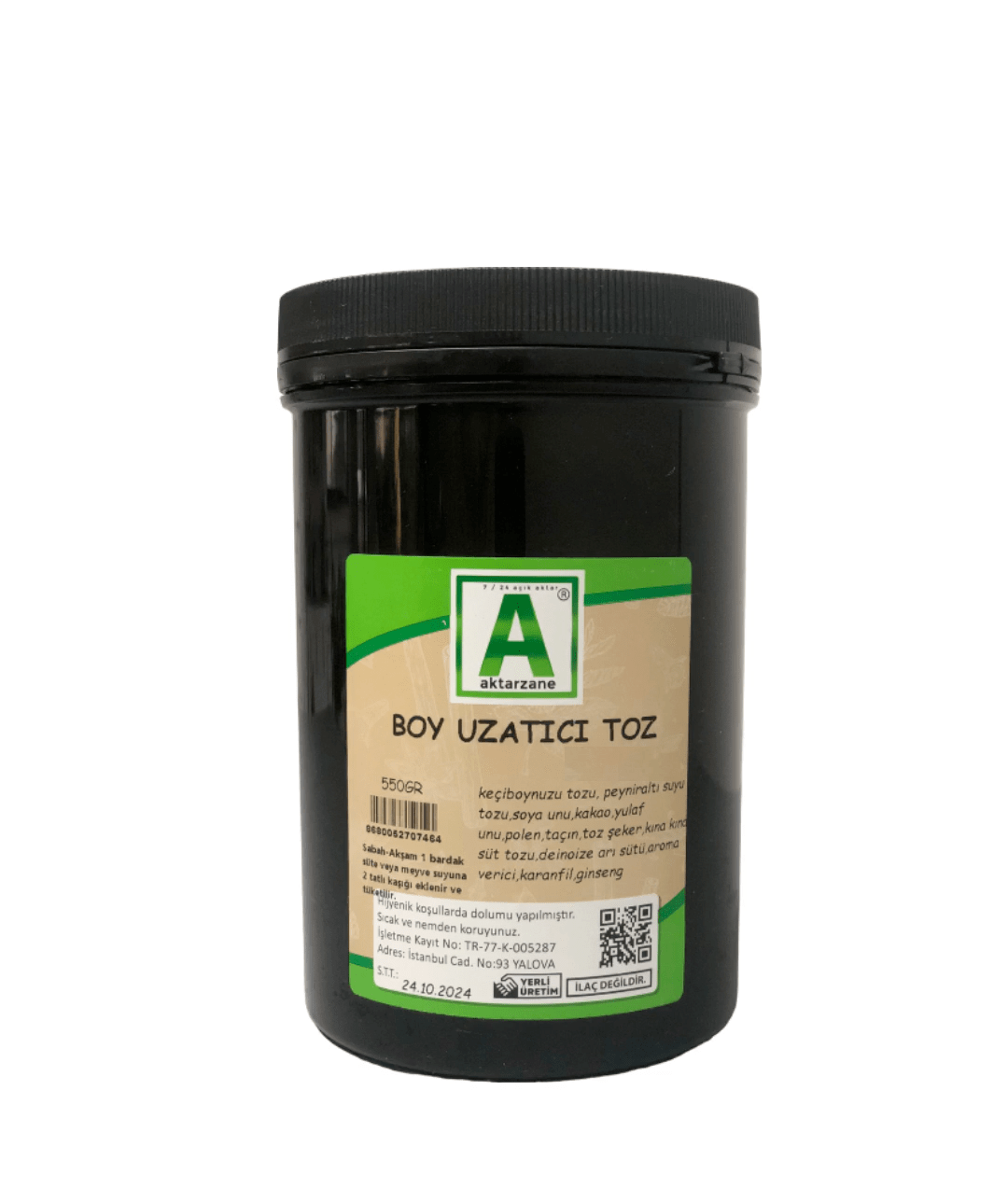 Aktarzane Boy Uzatıcı Toz 550gr