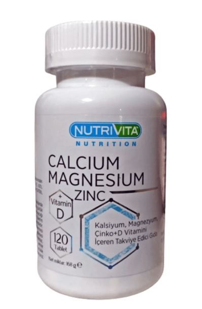 Nutrivita Nutrition Kalsiyum Magnezyum Çinko 120 tablet