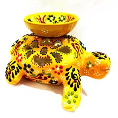 Buhurdanlık Sarı Kaplumbağa Desen