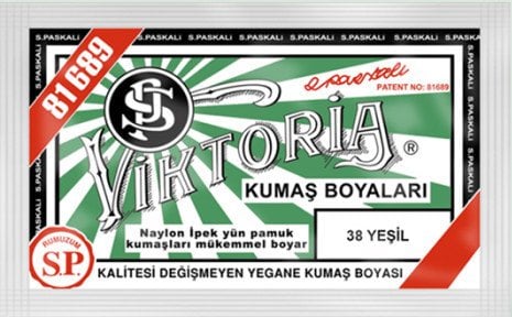 Viktoria Kumaş Boyası Kot Naylon İpek Yük Pamuk Boyası 38 Yeşil