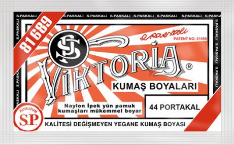 Viktoria Kumaş Boyası Kot Naylon İpek Yük Pamuk Boyası 44 Portakal