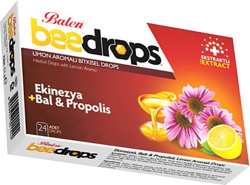 Balen BeeDrops Ekinezya Bal Propolis Limon Aromalı Bitkisel 24 Drops
