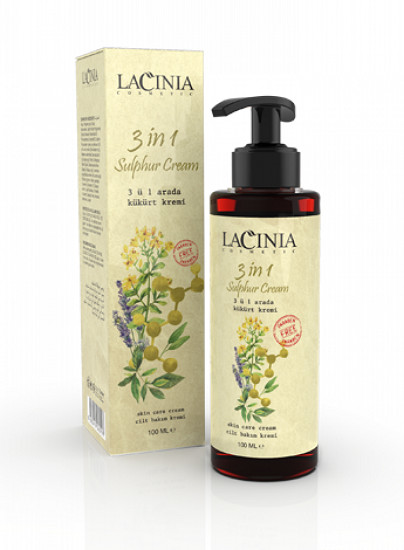 Lacinia 3 in 1 Sülfür Kükürt Kremi Parabensiz 100ml