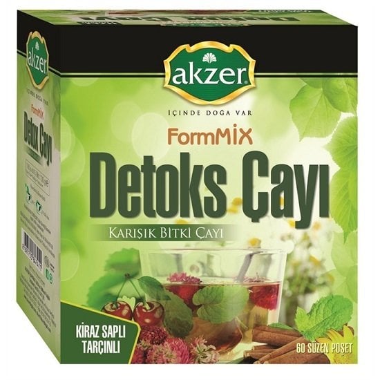 Akzer Form mix Detoks Çayı Kiraz Saplı Tarçınlı 60 Süzen Poşet