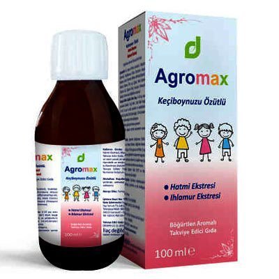 Destek Agromax Keçiboynuzu Hatmi Ihlamur Ekstraktlı Böğürtlen Aromalı Çocuk Şurup 100ml