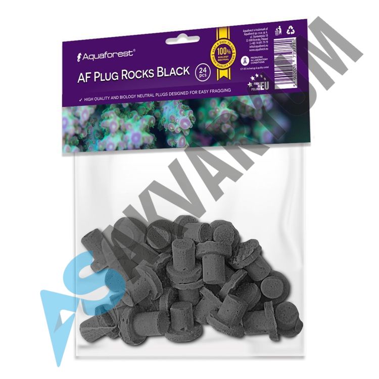 Aquaforest - AF Plug Rocks Black 24 pcs