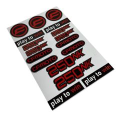 Cf Moto NK 250 Uyumlu Kırmızı Beyaz 17 Parça A4 Sticker Seti