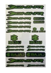 Bajaj Dominar Uyumlu Siyah Yeşil 21 Parça A4 Sticker Seti