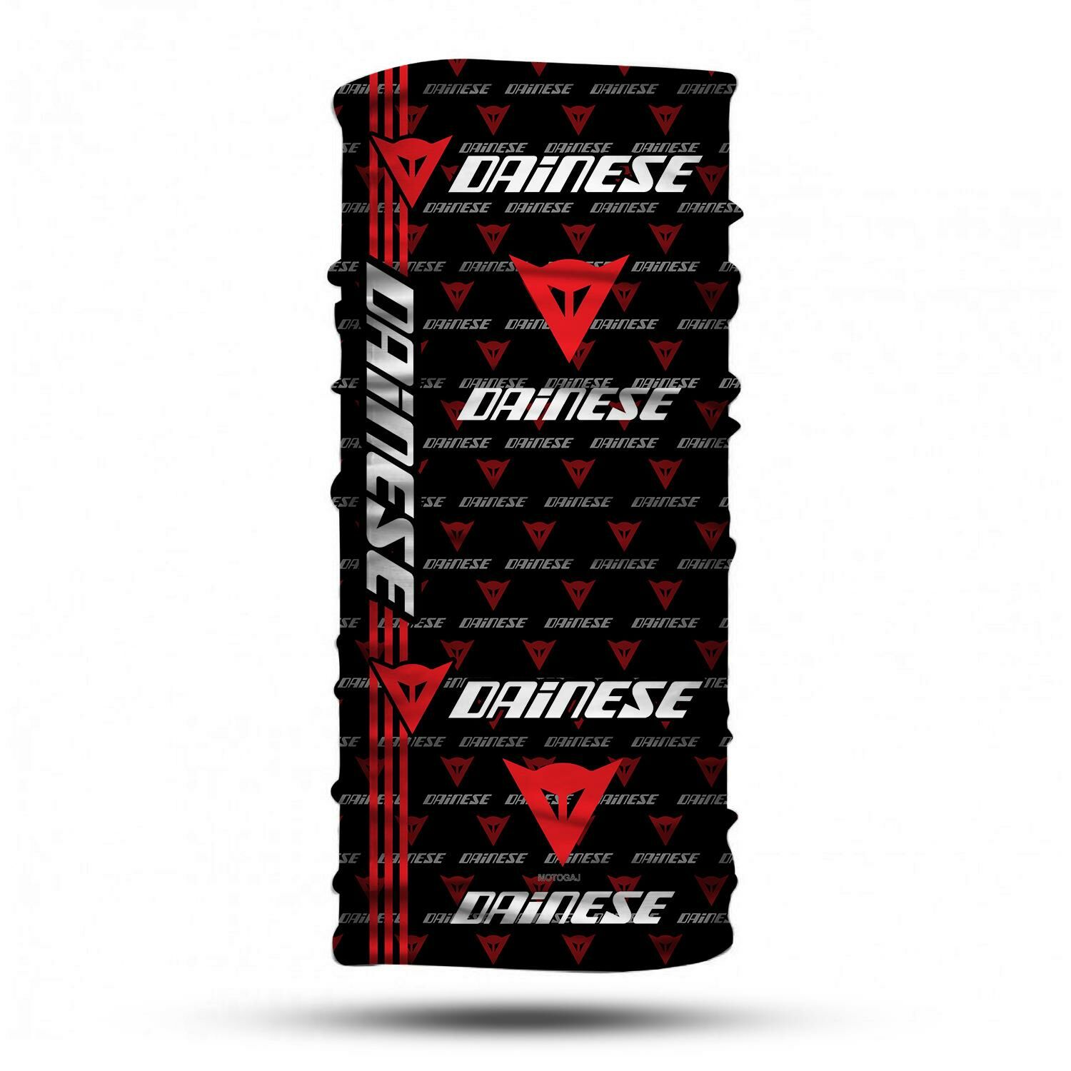 Motogaj Dainese Desenli Kırmızı Siyah Bandana Buff