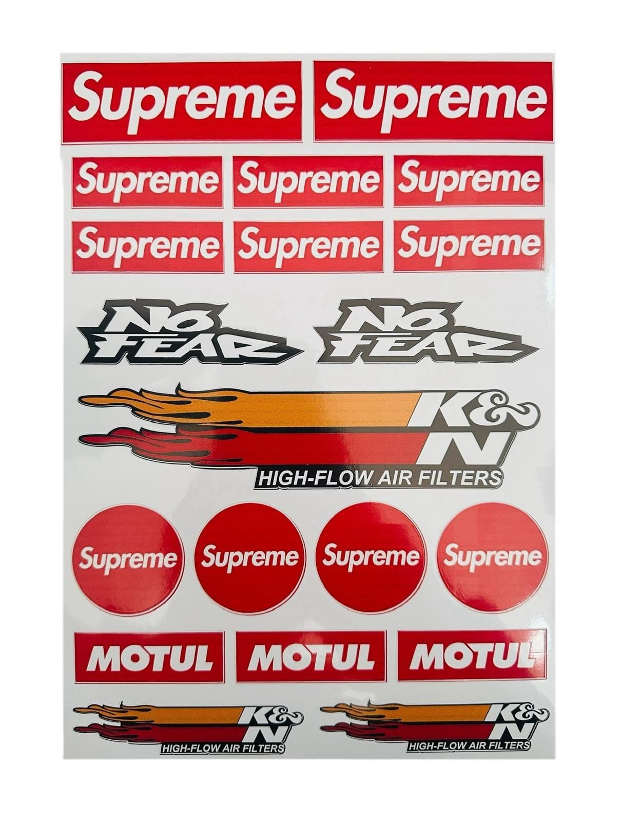 Motogaj Karışık Marka Desenli 20 Parça A4 Sticker Seti