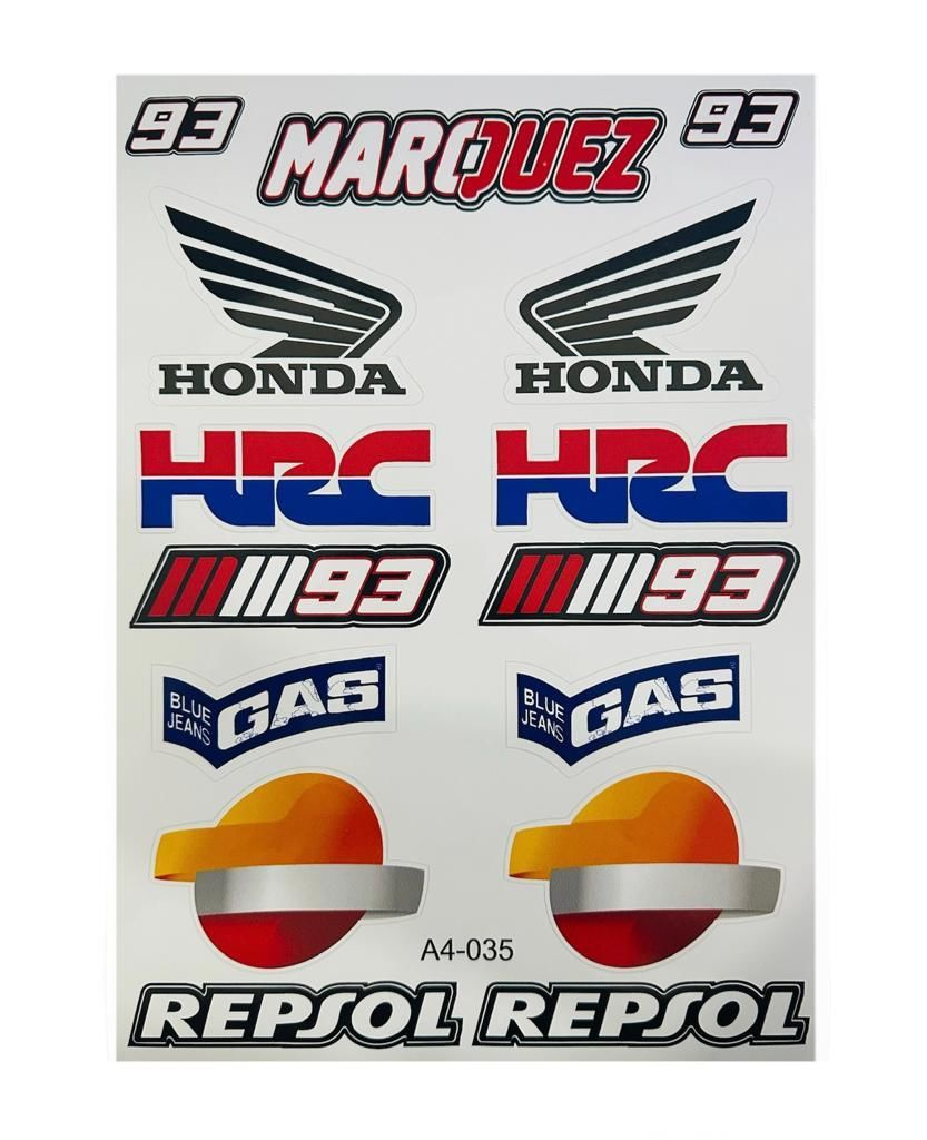 Honda Repsol A4 Sticker A4-035