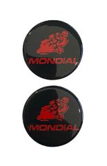 Mondial 5x5 Cm İkili Damla Etiket Siyah Kırmızı