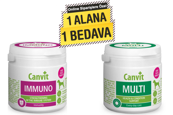 Canvit Immuno ve Multi For Dogs 100 Gr Kampanya