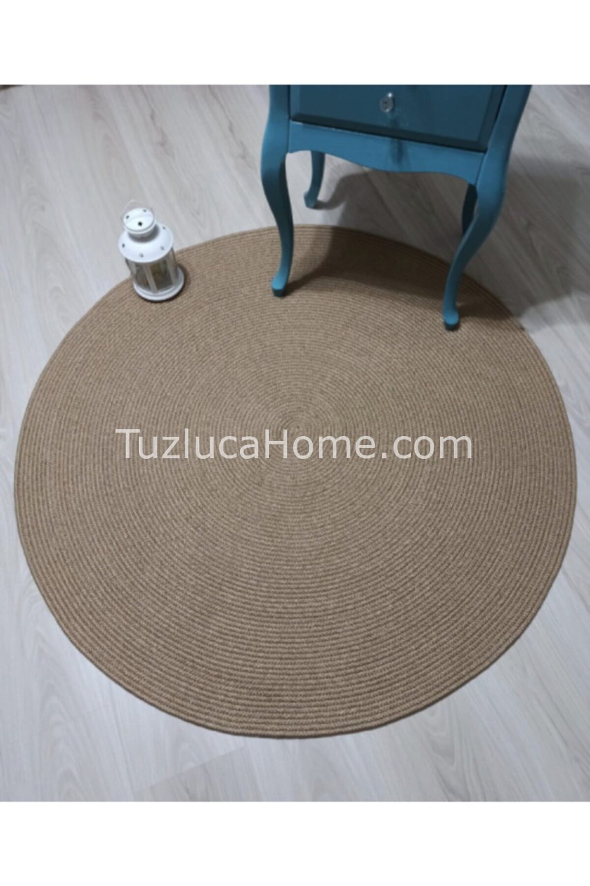 Jüt Halı Doğal El Yapımı Daire Model:305