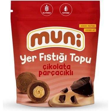 Muni Çikolata Parçacıklı Yer Fıstığı Topu 80 Gr