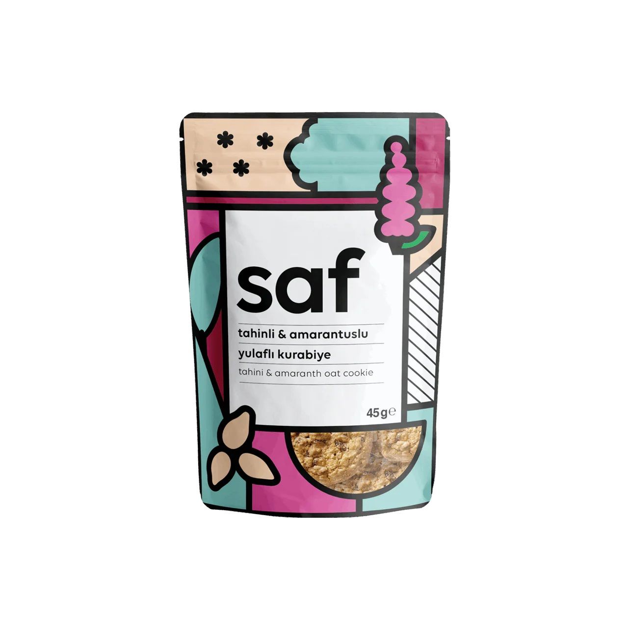 Saf Yulaflı Kurabiye 45 Gr Tahin-amarant