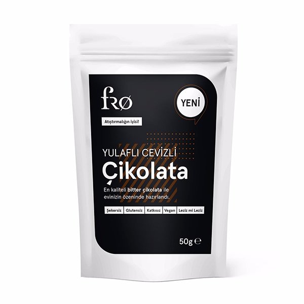 Fro Yulaflı Cevızlı Cıkolata 50 Gr Vegan Glutensız