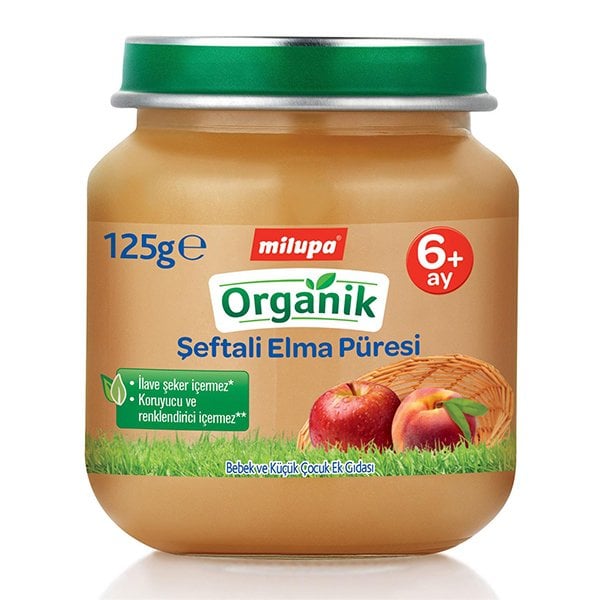 Mılupa Organık Seftalı Elma Puresı 6+ay 125 Gr