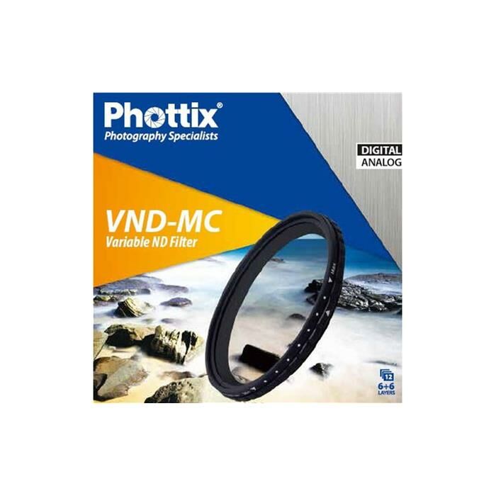 Phottix 52mm VND MC Değişken Multi Coated Neutral Density Filtre 2-8 Stop