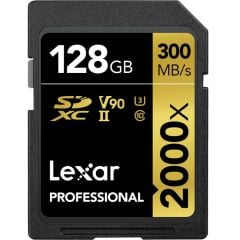 Lexar 128GB SDXC 300MB/s 2000x V90 Hafıza Kartı