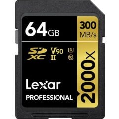 Lexar 64GB SDXC 300MB/s 2000x V90 Hafıza Kartı - Açık Paket