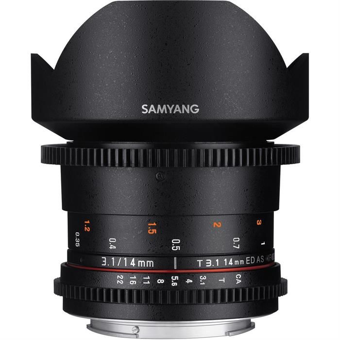 Samyang 14mm T3.1 VDSLR ED AS IF UMC II Cine Lens (Canon EF)