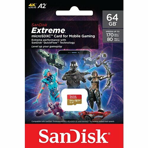 Sandisk 64GB MicroSDXC Extreme 170MB/s Hafıza Kartı