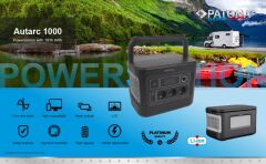 Patona 9989 Platinum Taşınabilir Güç İstasyonu Autarc 1000 - 1000W 1000Wh PD100W USB5V/2.4A DC12V/10A DC5525 (Patona 2640 Premium GAN PD65W Adaptör Hediye)