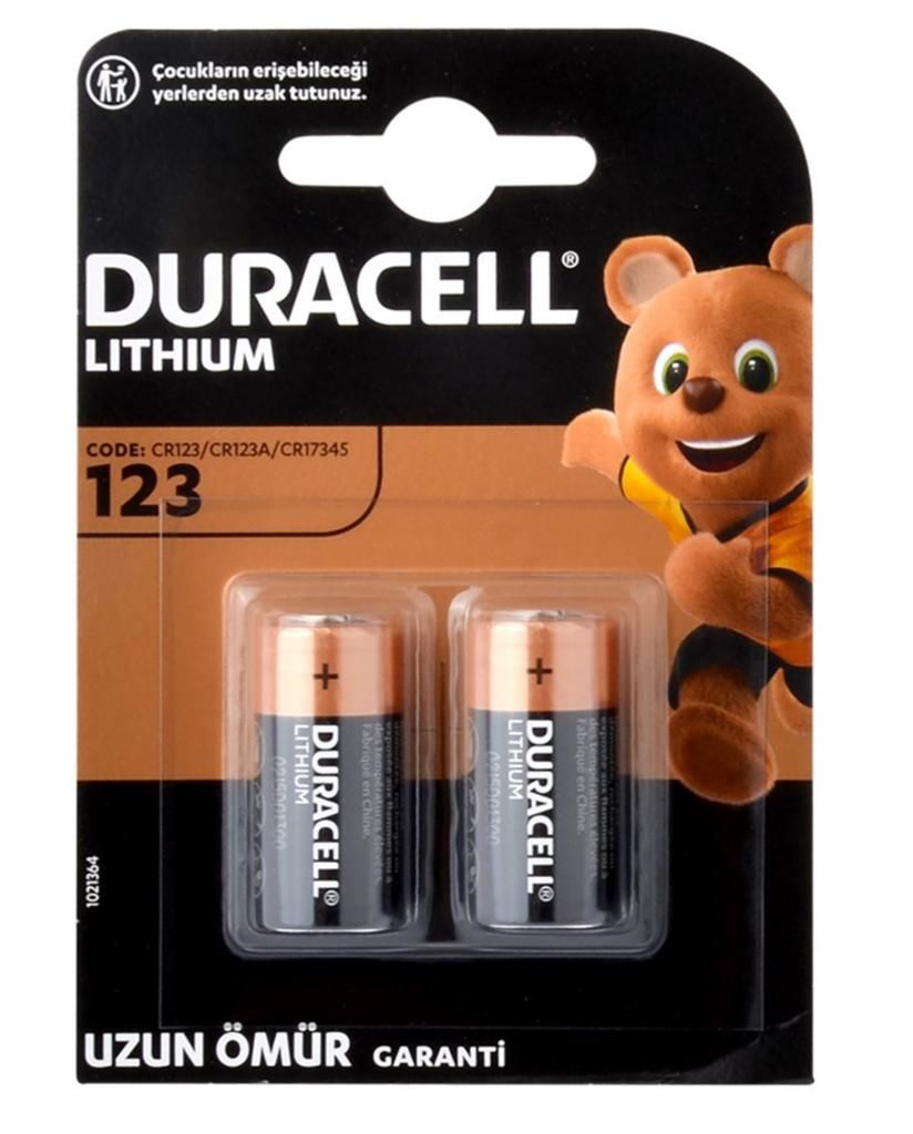 Duracell 123 Lityum Pil 2'li Paket (SKT: 2030)