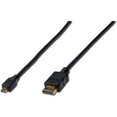 Assmann Digitus 2m Altın Uçlu HDMI Kablo (Micro HDMI - HDMI)