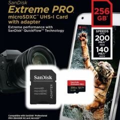 Sandisk 256GB MicroSDXC Extreme Pro 200MB/s Hafıza Kartı