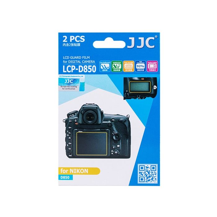 JJC LCP-D850 LCD Ekran Koruyucu Film 2'li Paket (Nikon D850)