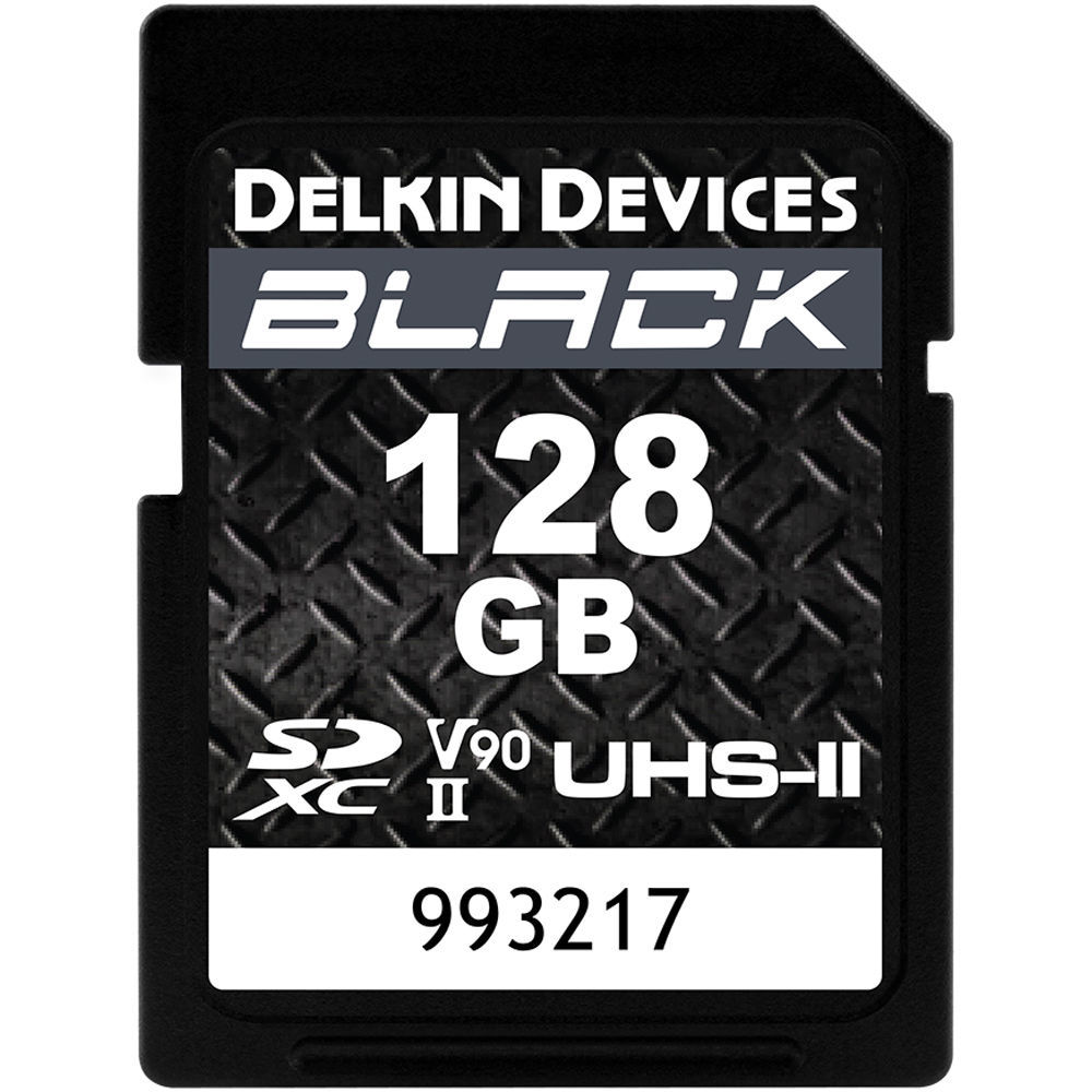 Delkin Devices 128GB Black UHS-II SDXC U3 V90 Hafıza Kartı