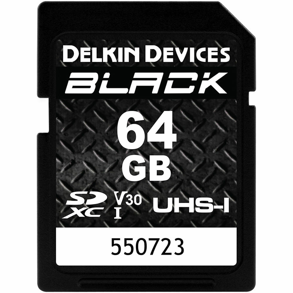 Delkin Devices 64GB Black 90MB/s V30 SDXC Hafıza Kartı