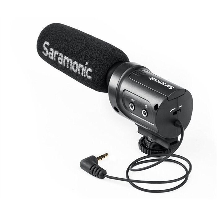 Saramonic SR-M3 Mini Directional Kulaklık Çıkışlı Shotgun Mikrofon