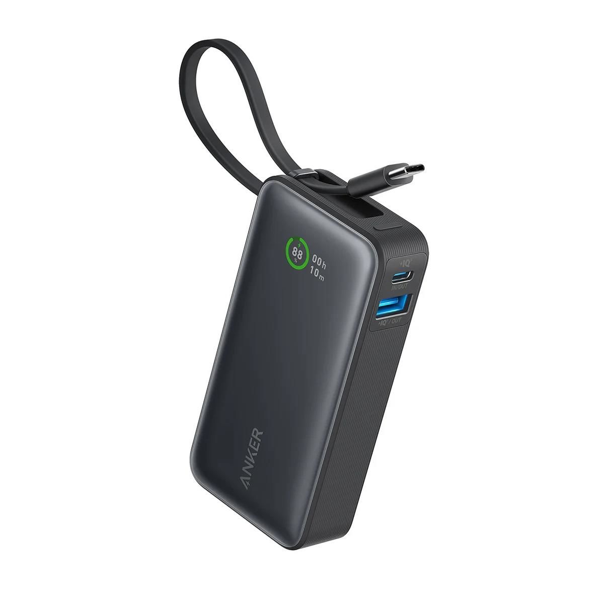Anker Nano Powerbank (30W, Dahili USB-C Kablosu)