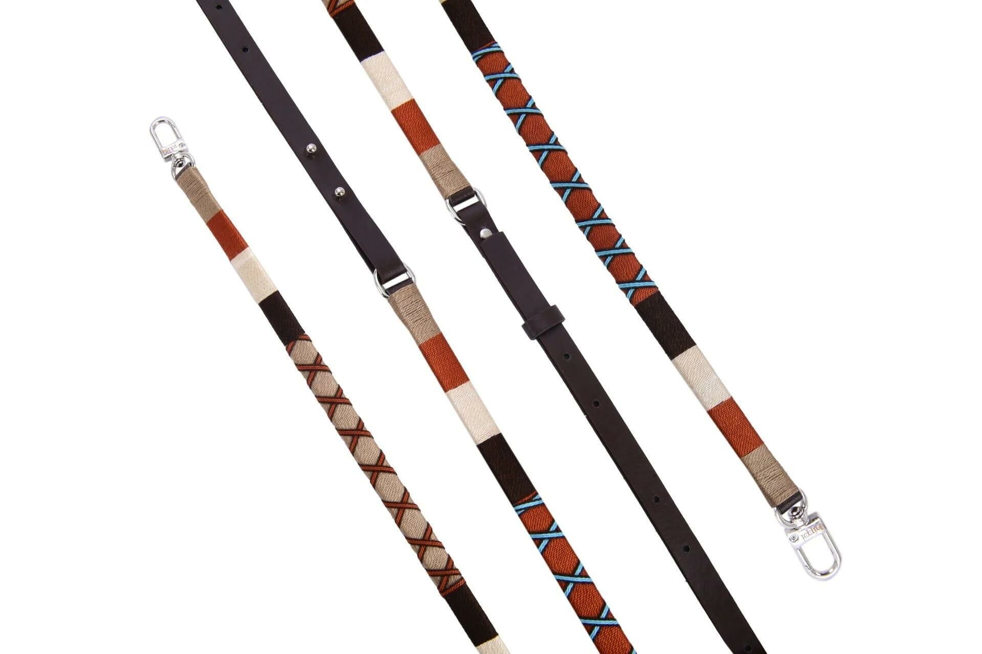 Hippi Ayarlanabilir Yassı Deri Telefon ve Çanta Uyumlu Askı 115 cm-130 cm Cinnamon