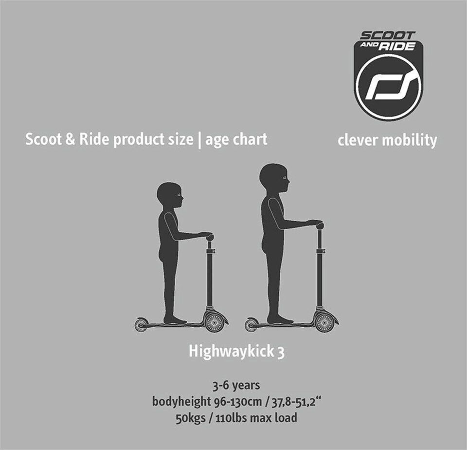 Scoot And Ride Highwaykick 3 Led Tekerlekli Çocuk Scooter Peach