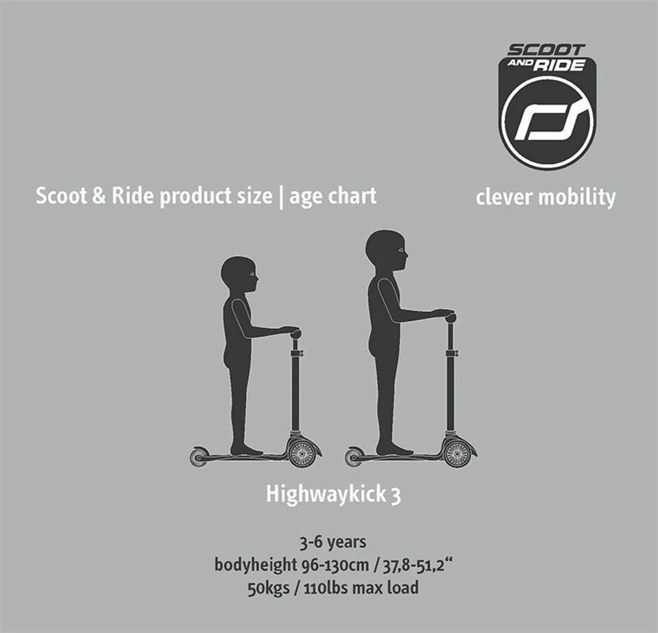 Scoot And Ride Highwaykick 3 Led Tekerlekli Çocuk Scooter Ash