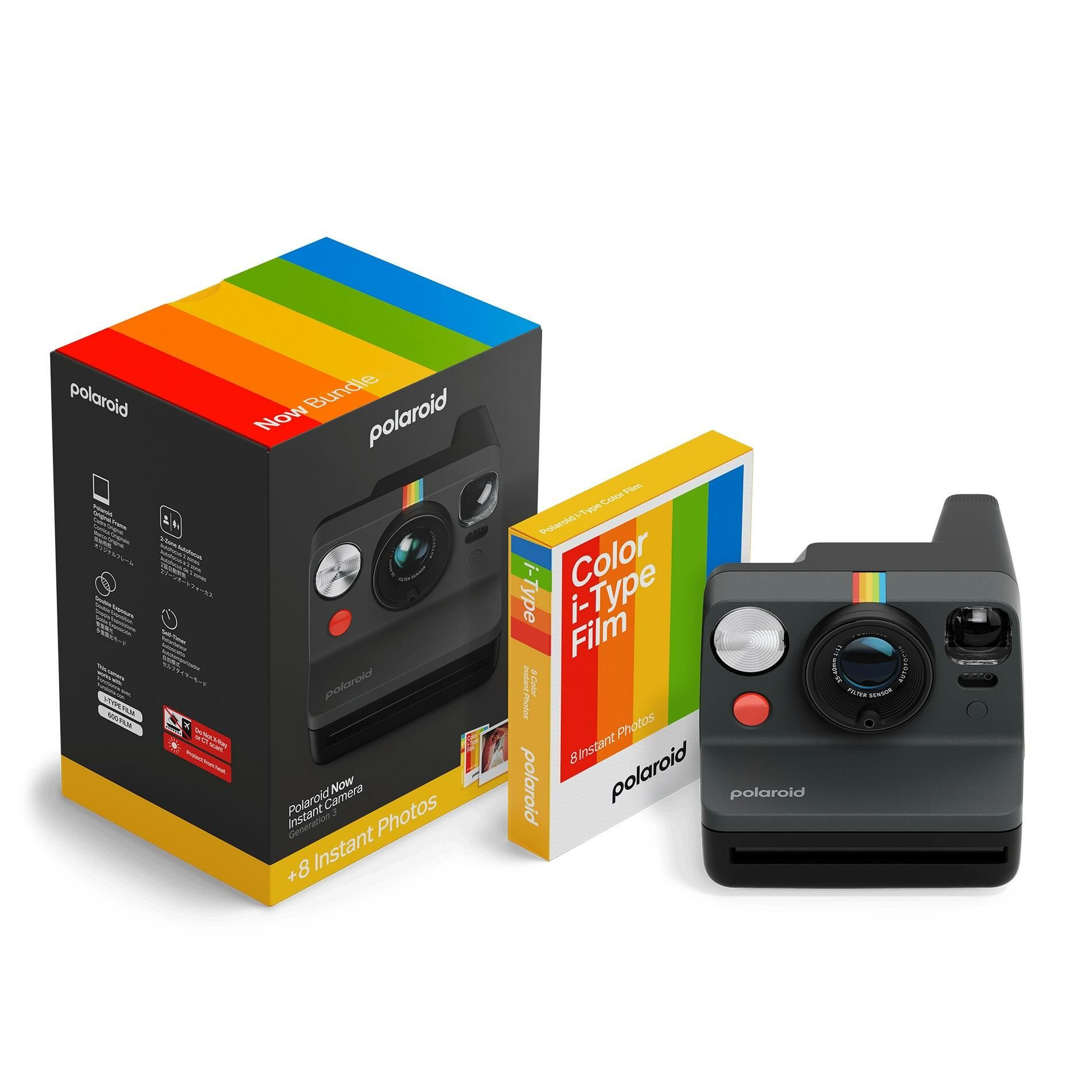 Polaroid Now Gen 3 Black + Color Film Bundle (8 film)