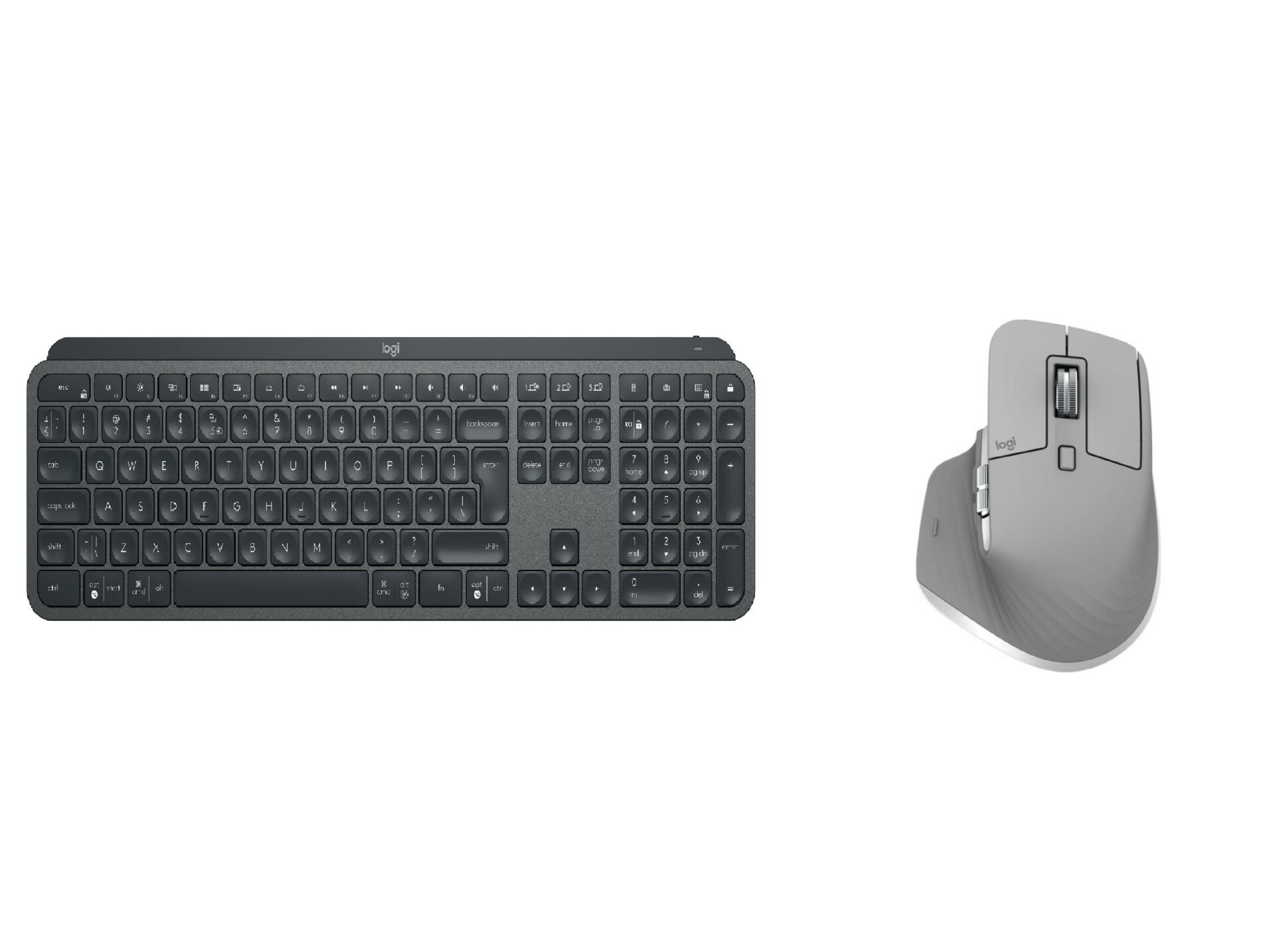 Logitech MX Keys Aydınlatmalı Türkçe  Klavye (Siyah)  + MX Master 3 Mouse (Gri)