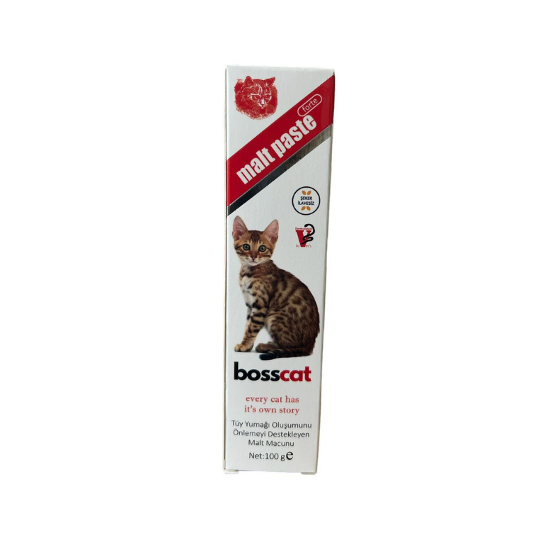 BOSSCAT KEDİ TÜY YUMAK ÖNLEYİCİ MALT MACUN 100 GR